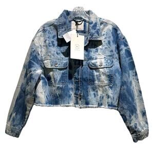Cotton On Blue Tie-Dye Denim Jacket
